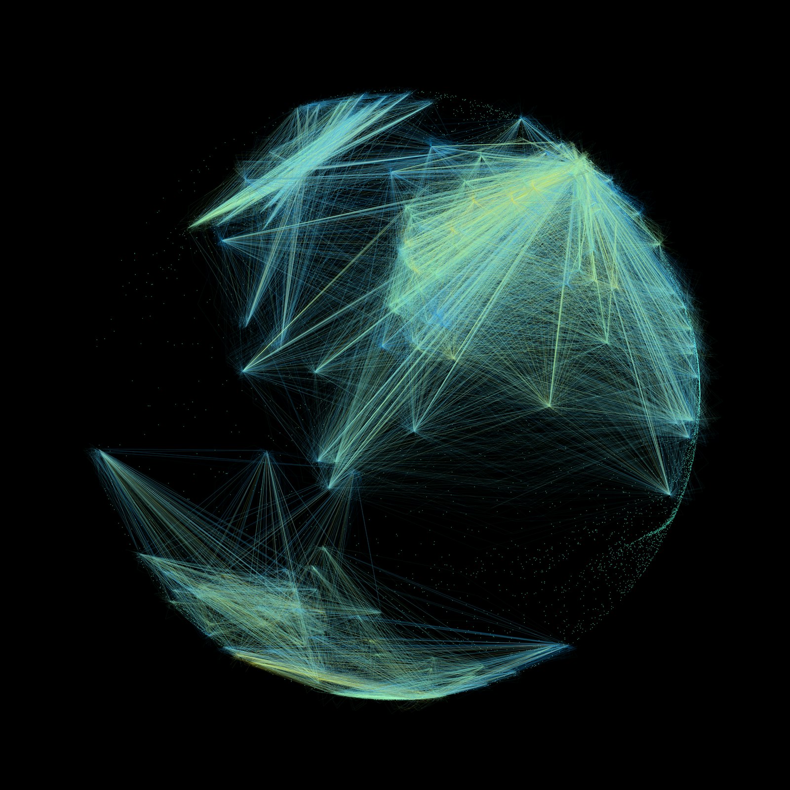 A glowing globe wrapped in a network of connecting lines representing global exchange links